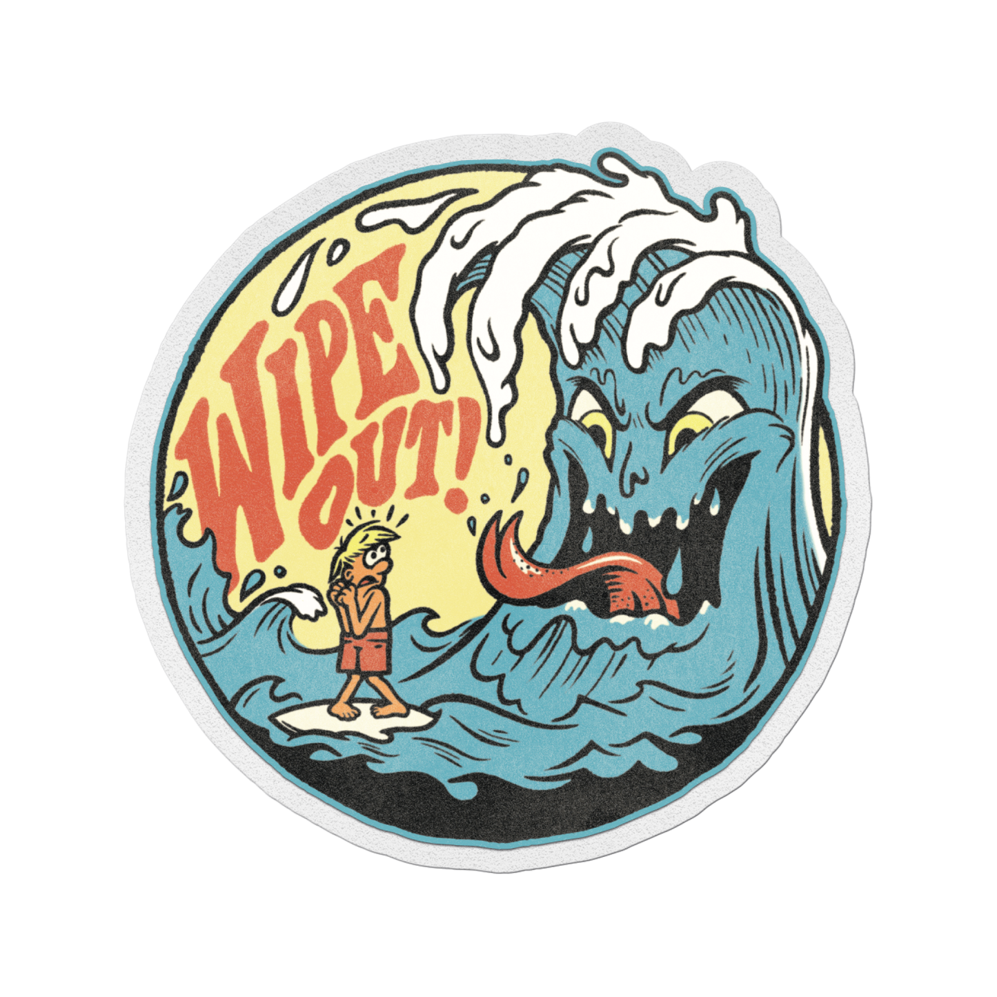 Wipe Out! Vinyl Sticker