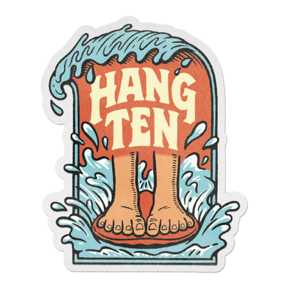 Hang Ten Vinyl Sticker